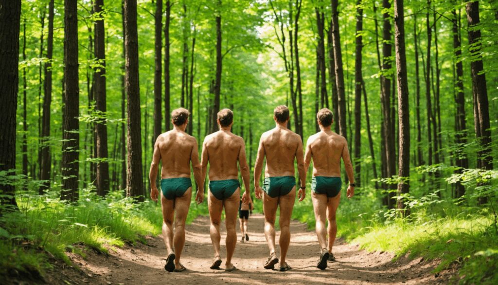 À la recherche de vitamine D : Un randonneur naturiste partage son amour de la marche au naturel en pleine nature